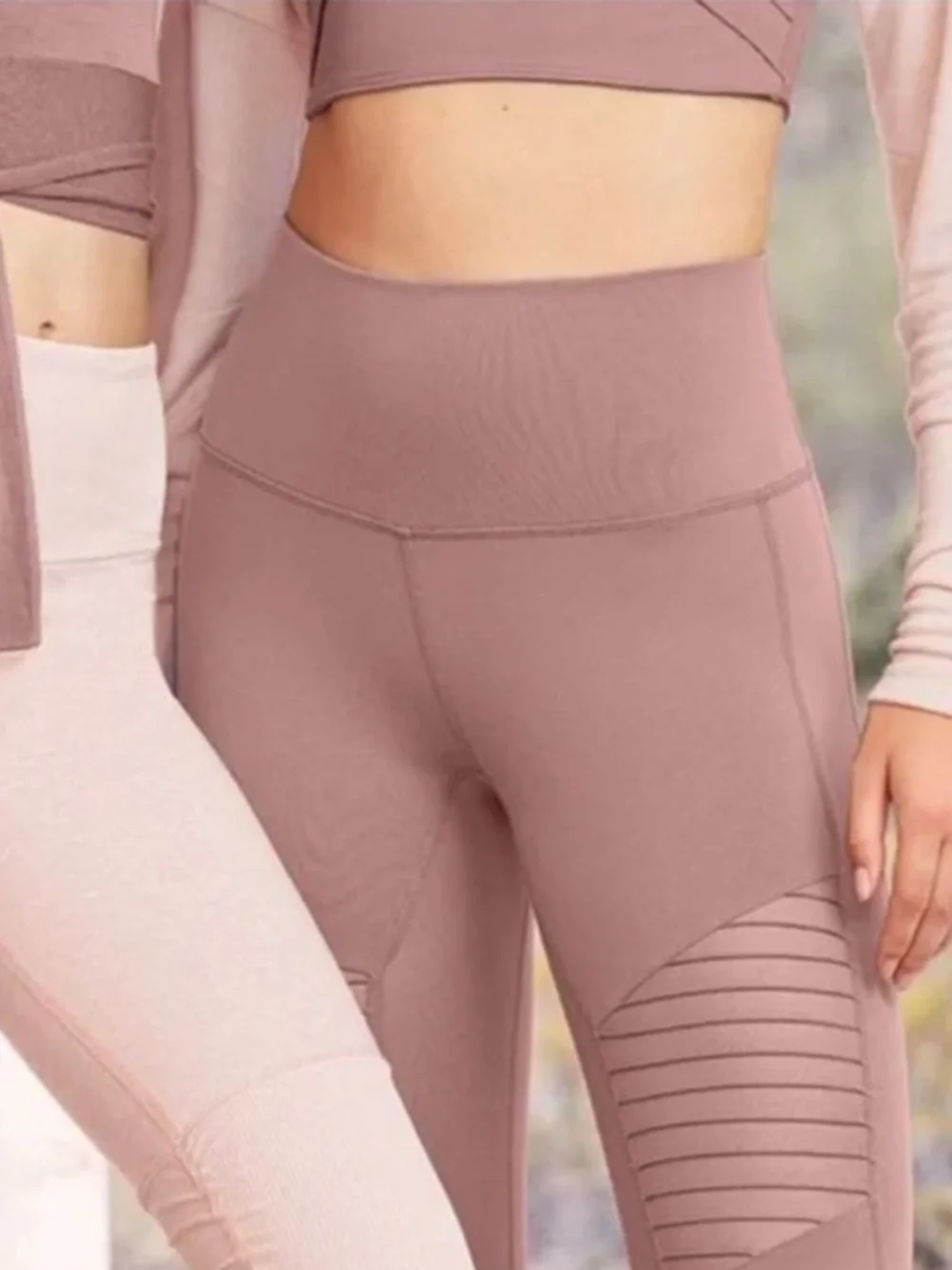 ALO High Waist Moto Legging Smoky Quartz / Smoky Quartz Glossy Size L